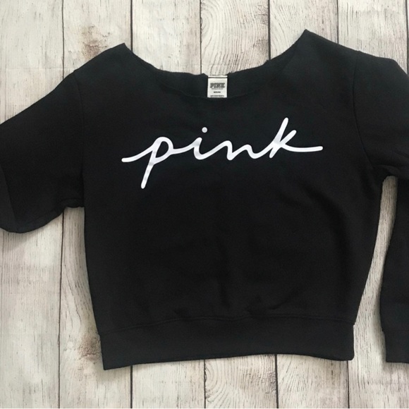 PINK wide neck crew sweater - Picture 2 of 5